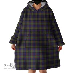 Scottish MacLellan Clan Tartan Snuggie Hoodie Plaid Wearable Blanket Hoodie