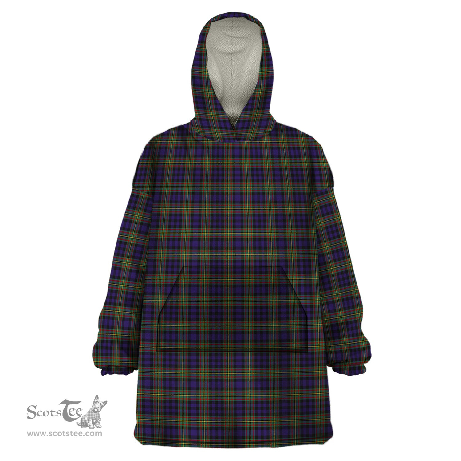 Scottish MacLellan Clan Tartan Snuggie Hoodie Plaid Wearable Blanket Hoodie