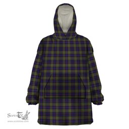 Scottish MacLellan Clan Tartan Snuggie Hoodie Plaid Wearable Blanket Hoodie