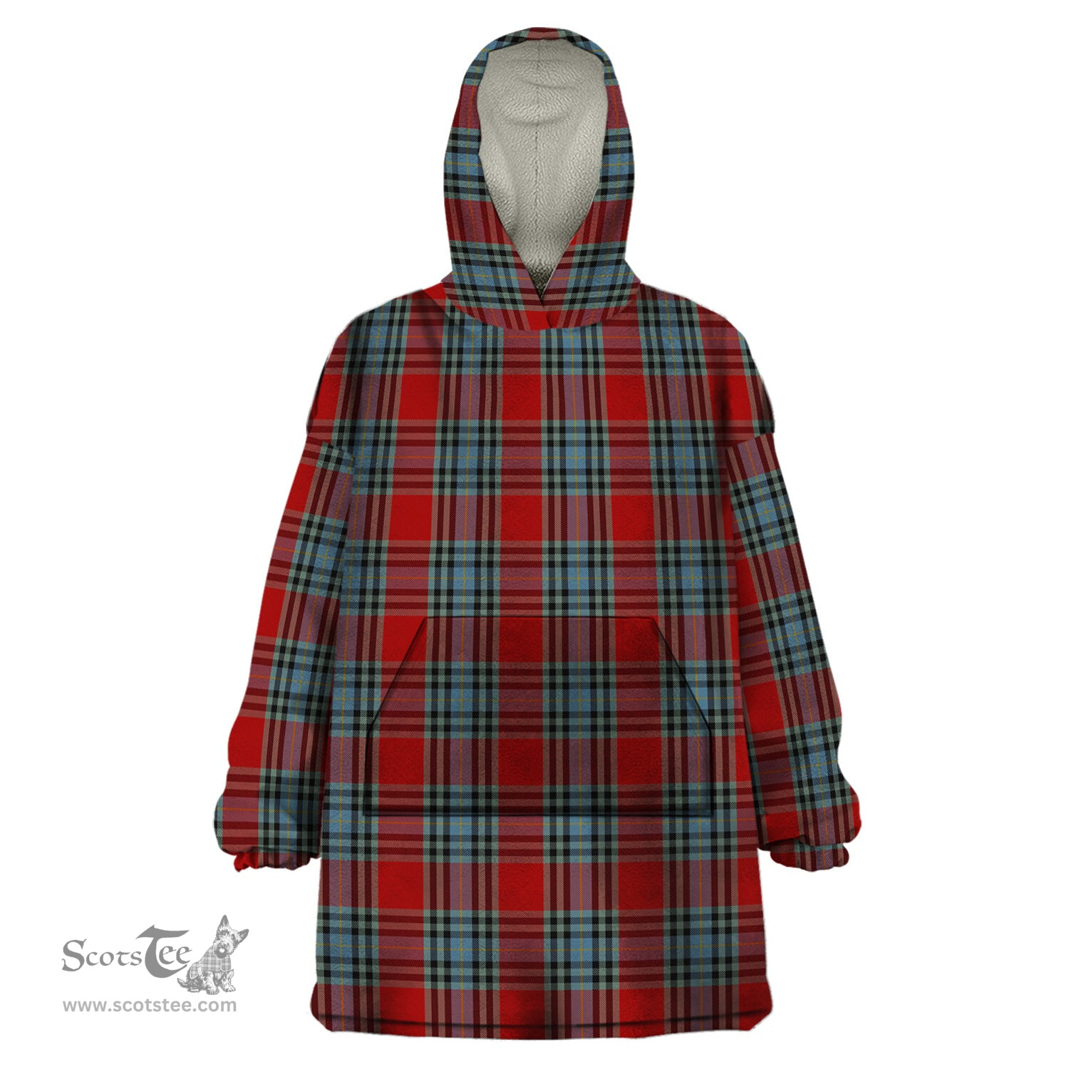 Scottish MacLeay Clan Tartan Snuggie Hoodie Plaid Wearable Blanket Hoodie