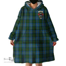 Scottish MacLeod Green Clan Family Crest Tartan Snuggie Hoodie Plaid Wearable Blanket Hoodie