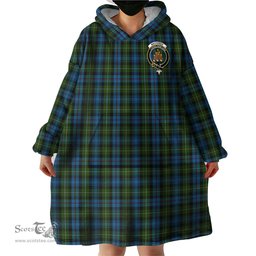 Scottish Mackenzie Clan Family Crest Tartan Snuggie Hoodie Plaid Wearable Blanket Hoodie