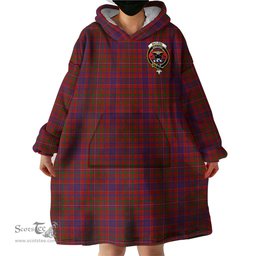 Scottish MacLeod Red Clan Family Crest Tartan Snuggie Hoodie Plaid Wearable Blanket Hoodie