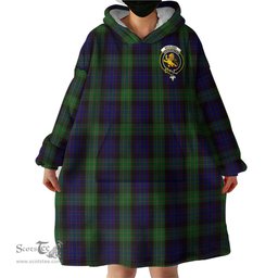 Scottish Nicolson Green Hunting Clan Family Crest Tartan Snuggie Hoodie Plaid Wearable Blanket Hoodie