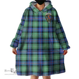 Scottish Sutherland Ancient Clan Family Crest Tartan Snuggie Hoodie Plaid Wearable Blanket Hoodie