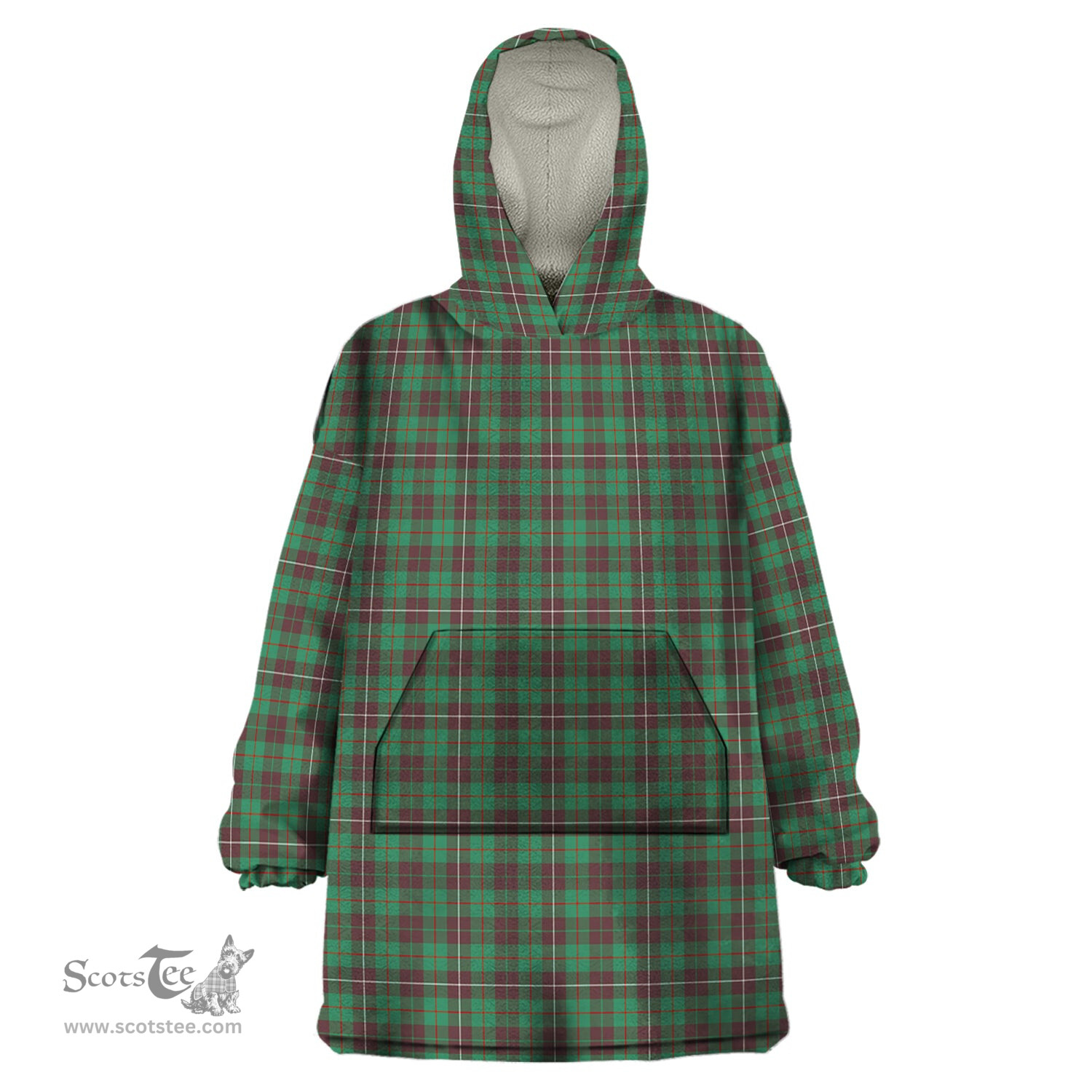 Scottish MacKinnon Hunting Ancient Clan Tartan Snuggie Hoodie Plaid Wearable Blanket Hoodie