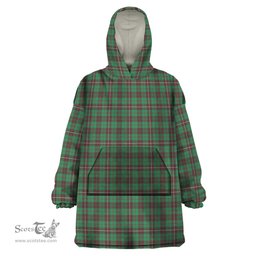 Scottish MacKinnon Hunting Ancient Clan Tartan Snuggie Hoodie Plaid Wearable Blanket Hoodie