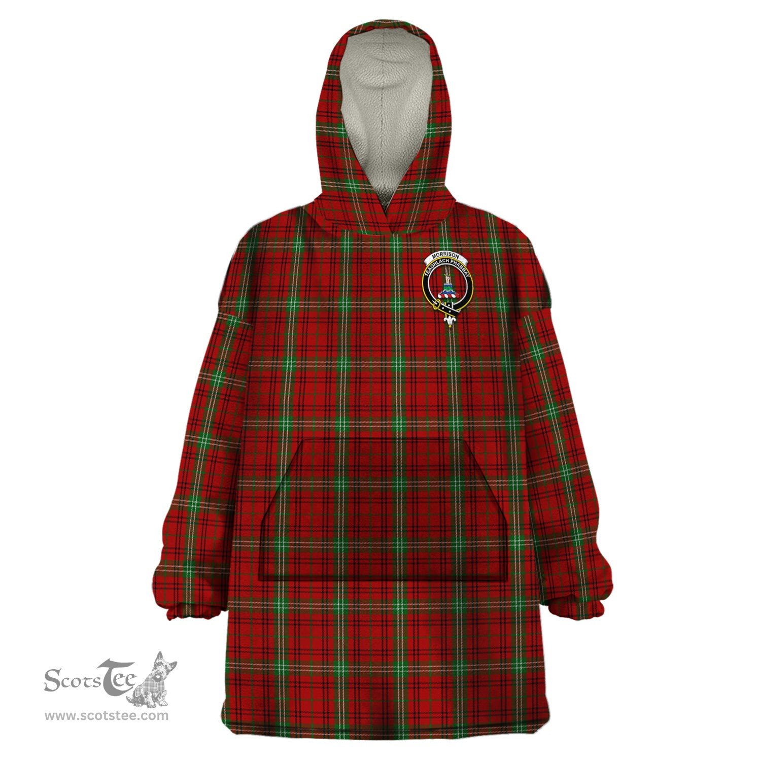 Scottish Morrison Clan Family Crest Tartan Snuggie Hoodie Plaid Wearable Blanket Hoodie