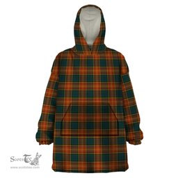 Scottish Roscommon Clan Tartan Snuggie Hoodie Plaid Wearable Blanket Hoodie