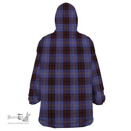 Scottish Rutherford Clan Family Crest Tartan Snuggie Hoodie Plaid Wearable Blanket Hoodie
