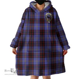 Scottish Rutherford Clan Family Crest Tartan Snuggie Hoodie Plaid Wearable Blanket Hoodie
