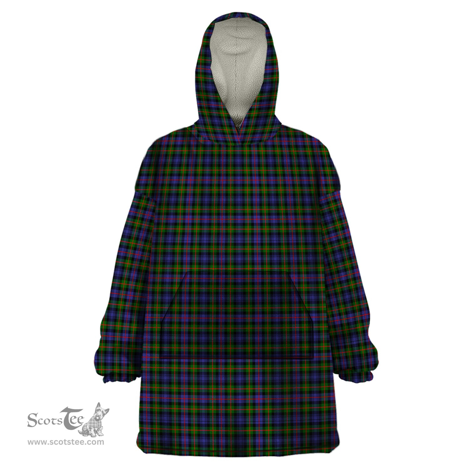 Scottish Murray of Atholl Modern Clan Tartan Snuggie Hoodie Plaid Wearable Blanket Hoodie