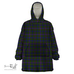 Scottish Murray of Atholl Modern Clan Tartan Snuggie Hoodie Plaid Wearable Blanket Hoodie