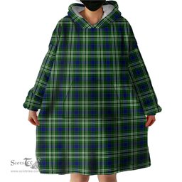 Scottish Purves Clan Tartan Snuggie Hoodie Plaid Wearable Blanket Hoodie