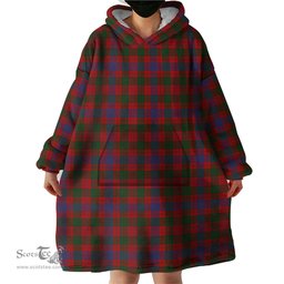 Scottish Ross Clan Tartan Snuggie Hoodie Plaid Wearable Blanket Hoodie