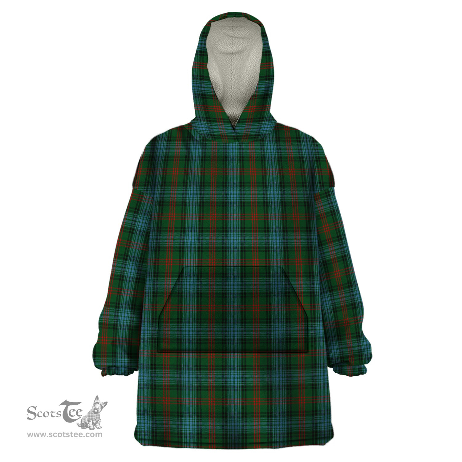 Scottish Ross Hunting Clan Tartan Snuggie Hoodie Plaid Wearable Blanket Hoodie