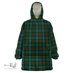 Scottish Ross Hunting Clan Tartan Snuggie Hoodie Plaid Wearable Blanket Hoodie