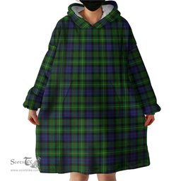 Scottish Rollo Clan Tartan Snuggie Hoodie Plaid Wearable Blanket Hoodie