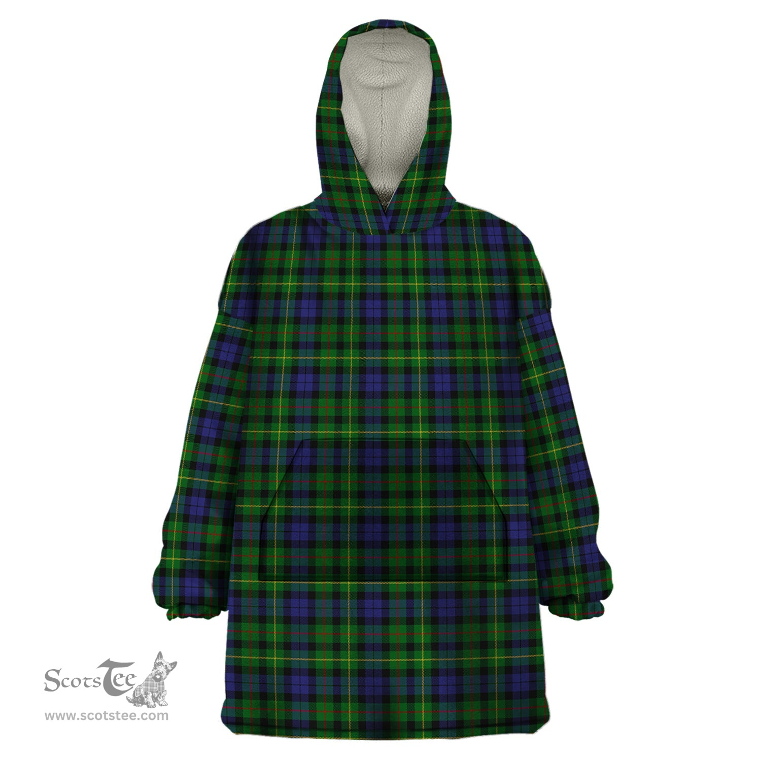 Scottish Rollo Clan Tartan Snuggie Hoodie Plaid Wearable Blanket Hoodie