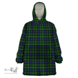 Scottish Rollo Clan Tartan Snuggie Hoodie Plaid Wearable Blanket Hoodie