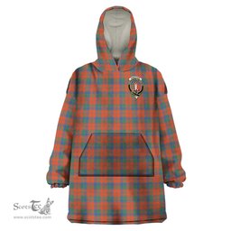 Scottish Robertson Ancient Clan Family Crest Tartan Snuggie Hoodie Plaid Wearable Blanket Hoodie