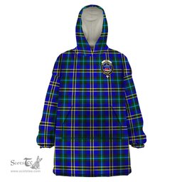 Scottish Weir Modern Clan Family Crest Tartan Snuggie Hoodie Plaid Wearable Blanket Hoodie