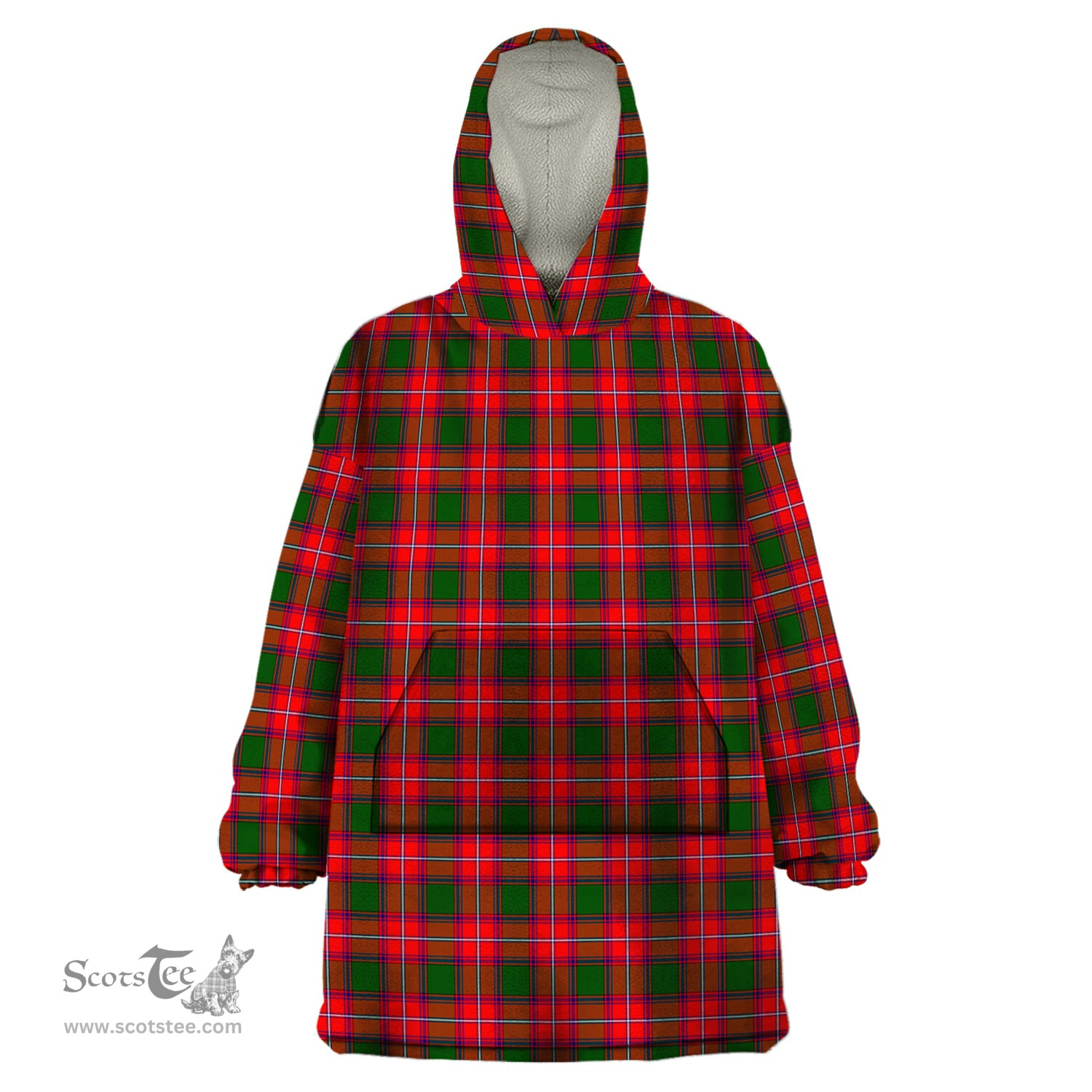Scottish Rattray Modern Clan Tartan Snuggie Hoodie Plaid Wearable Blanket Hoodie