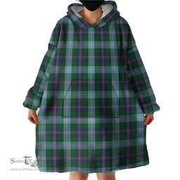 Scottish Porteous Clan Tartan Snuggie Hoodie Plaid Wearable Blanket Hoodie
