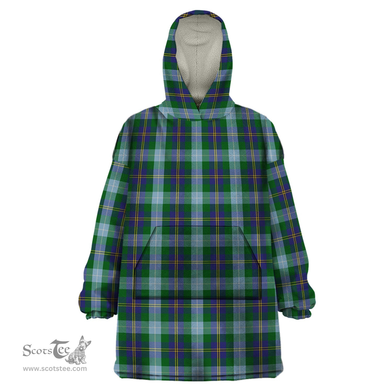 Scottish Porteous Clan Tartan Snuggie Hoodie Plaid Wearable Blanket Hoodie
