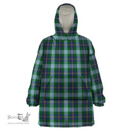 Scottish Porteous Clan Tartan Snuggie Hoodie Plaid Wearable Blanket Hoodie