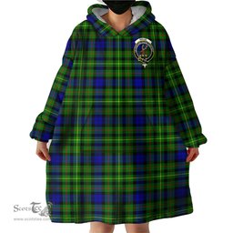 Scottish Rollo Modern Clan Family Crest Tartan Snuggie Hoodie Plaid Wearable Blanket Hoodie