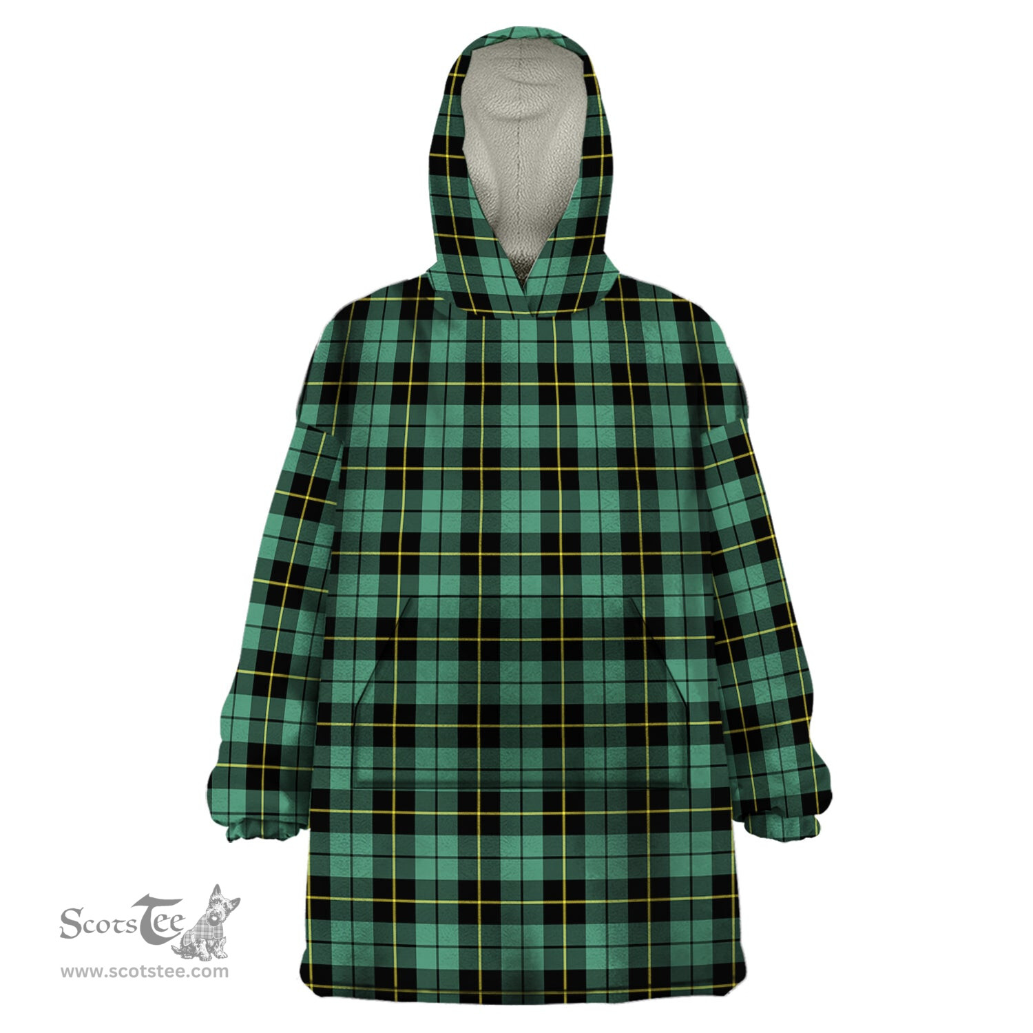 Scottish Wallace Hunting Ancient Clan Tartan Snuggie Hoodie Plaid Wearable Blanket Hoodie