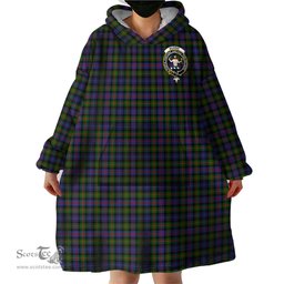 Scottish Murray of Atholl Modern Clan Family Crest Tartan Snuggie Hoodie Plaid Wearable Blanket Hoodie