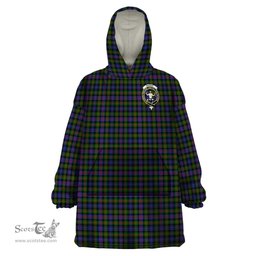 Scottish Murray of Atholl Modern Clan Family Crest Tartan Snuggie Hoodie Plaid Wearable Blanket Hoodie
