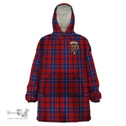 Scottish Wishart Dress Clan Family Crest Tartan Snuggie Hoodie Plaid Wearable Blanket Hoodie