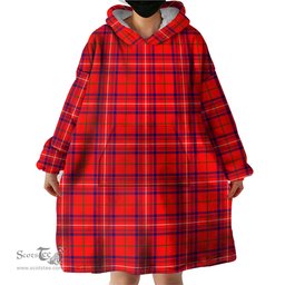 Scottish Rose Modern Clan Tartan Snuggie Hoodie Plaid Wearable Blanket Hoodie