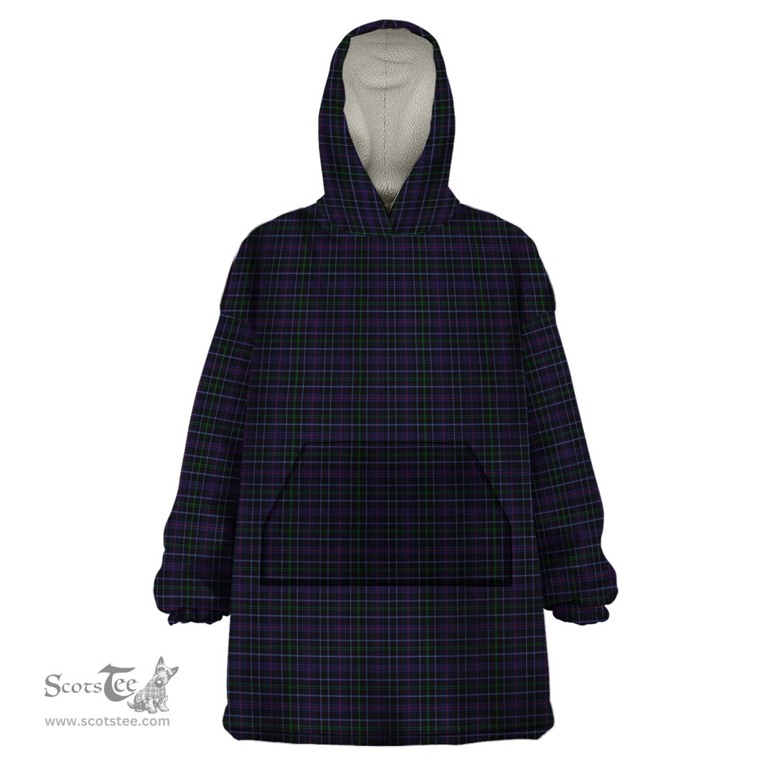 Scottish Pride Clan Tartan Snuggie Hoodie Plaid Wearable Blanket Hoodie