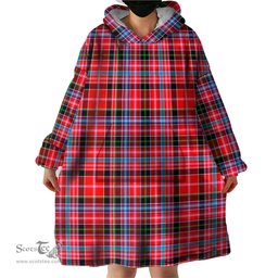 Scottish Straiton Clan Tartan Snuggie Hoodie Plaid Wearable Blanket Hoodie
