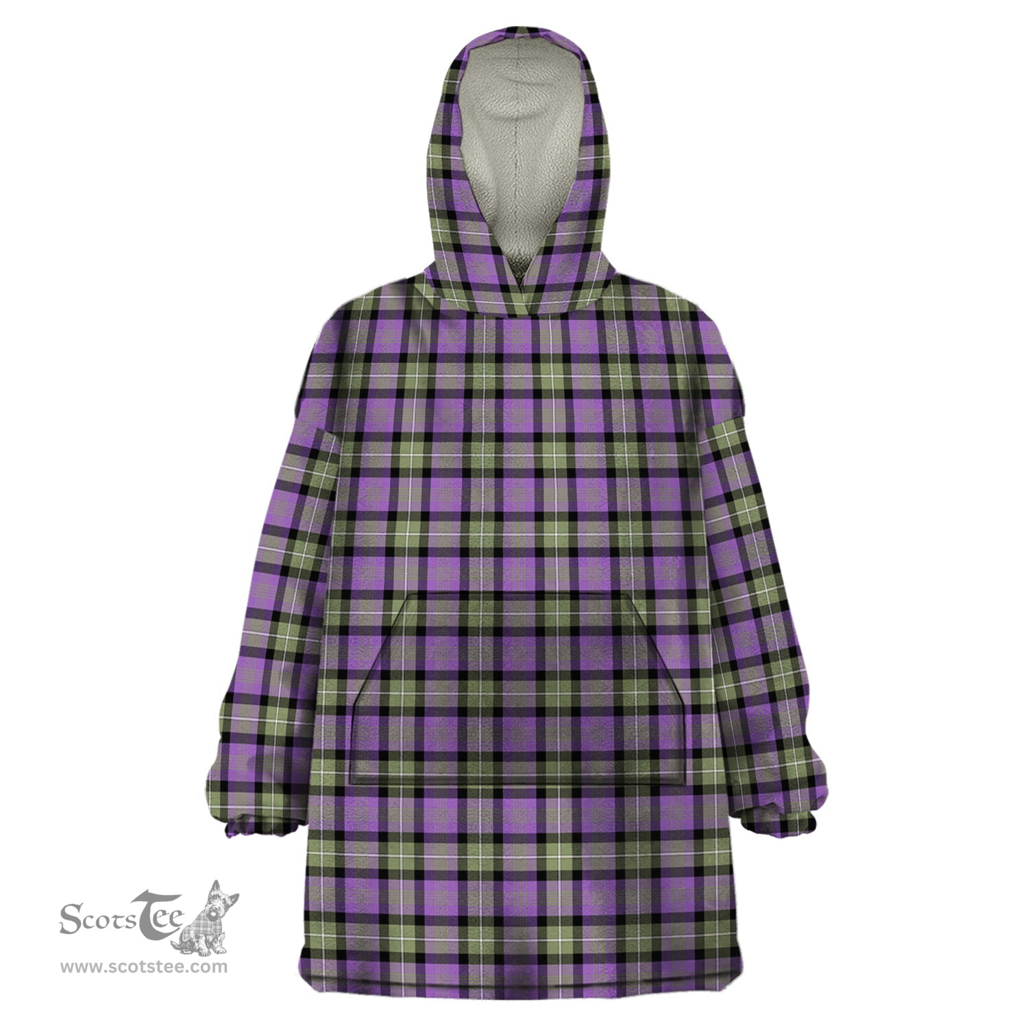 Scottish Rennie Ancient Clan Tartan Snuggie Hoodie Plaid Wearable Blanket Hoodie