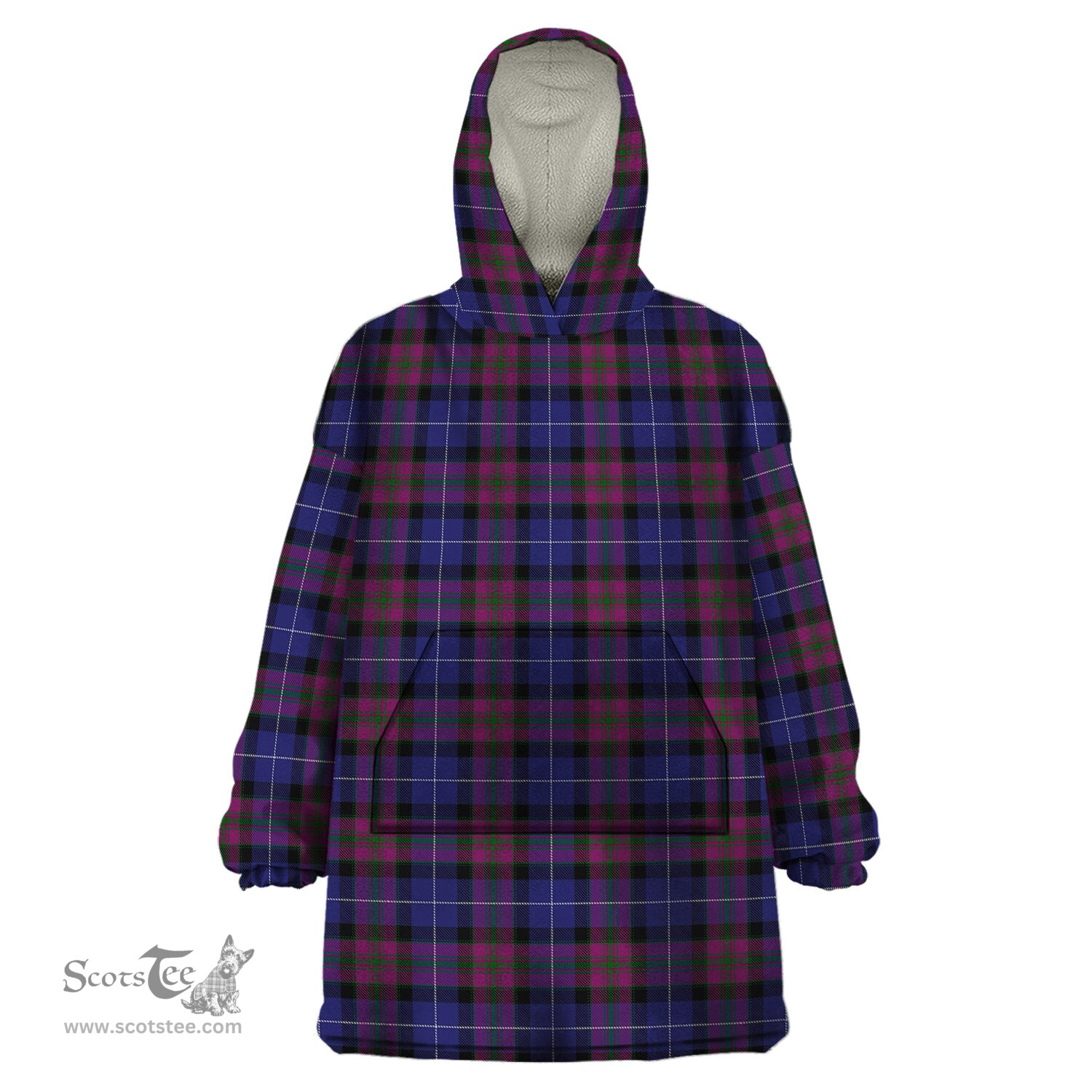 Scottish Pride of Scotland Clan Tartan Snuggie Hoodie Plaid Wearable Blanket Hoodie