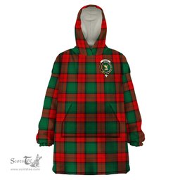 Scottish Stewart Atholl Modern Clan Family Crest Tartan Snuggie Hoodie Plaid Wearable Blanket Hoodie
