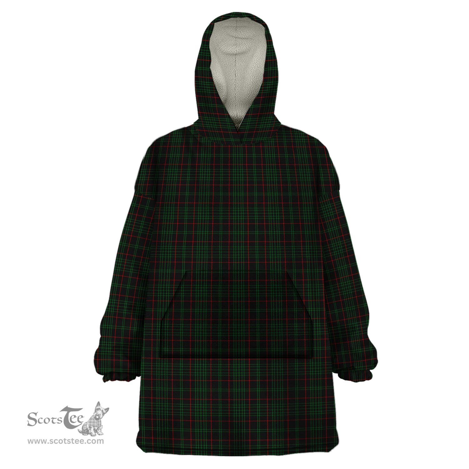 Scottish Renwick Clan Tartan Snuggie Hoodie Plaid Wearable Blanket Hoodie