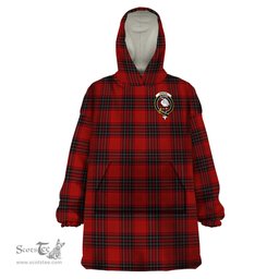 Scottish Wemyss Clan Family Crest Tartan Snuggie Hoodie Plaid Wearable Blanket Hoodie