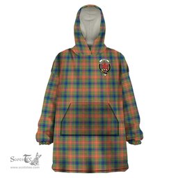 Scottish Wilson Ancient Clan Family Crest Tartan Snuggie Hoodie Plaid Wearable Blanket Hoodie