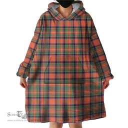 Scottish Stewart Royal Ancient Clan Tartan Snuggie Hoodie Plaid Wearable Blanket Hoodie
