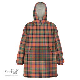 Scottish Stewart Royal Ancient Clan Tartan Snuggie Hoodie Plaid Wearable Blanket Hoodie