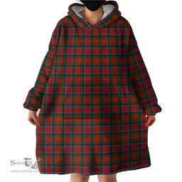 Scottish Sturrock Blue and Black Clan Tartan Snuggie Hoodie Plaid Wearable Blanket Hoodie