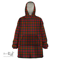 Scottish Sturrock Blue and Black Clan Tartan Snuggie Hoodie Plaid Wearable Blanket Hoodie