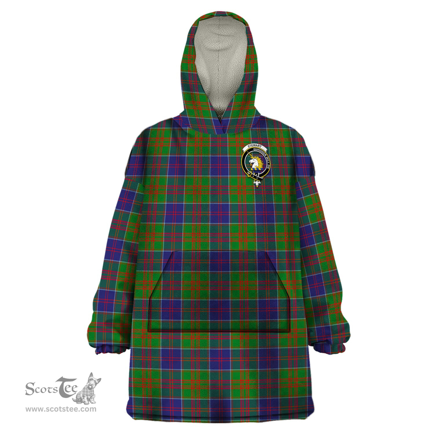 Scottish Stewart of Appin Hunting Modern Clan Family Crest Tartan Snuggie Hoodie Plaid Wearable Blanket Hoodie