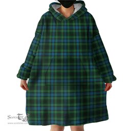 Scottish O'Donohue Clan Tartan Snuggie Hoodie Plaid Wearable Blanket Hoodie
